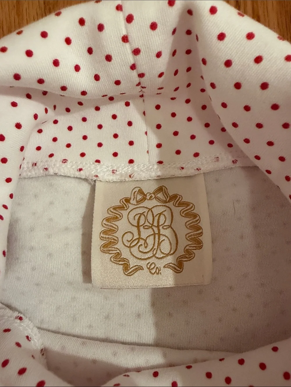 The Beaufort Bonnet Company Girls Red Plaid Skirt with polka dot turtle neck